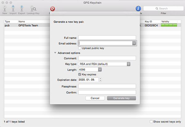 gpg mail client mac